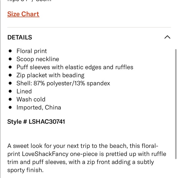 NWT LoveShackFancy One Piece Swimsuit - Picture 4 of 8